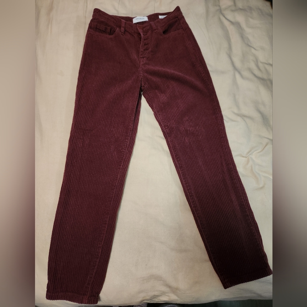 PacSun Burgendy Corduroy Mom Jeans